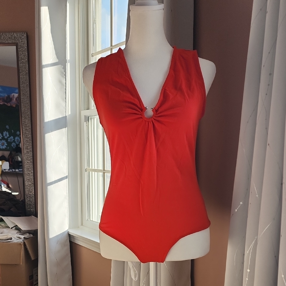 Red Sleeveless Women's Top